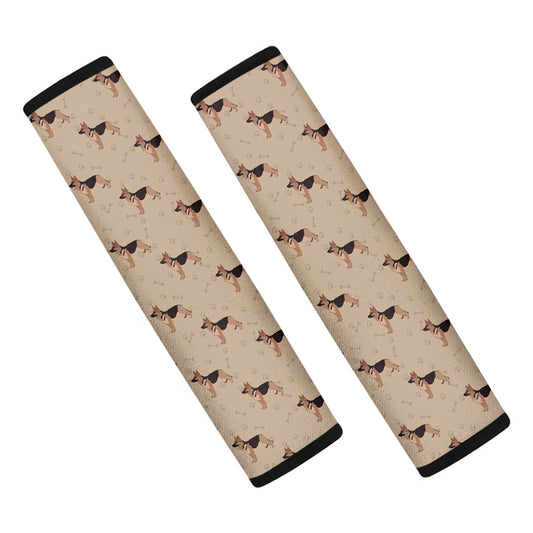 German Shepherd Dog Pattern Print Car Seat Belt Covers