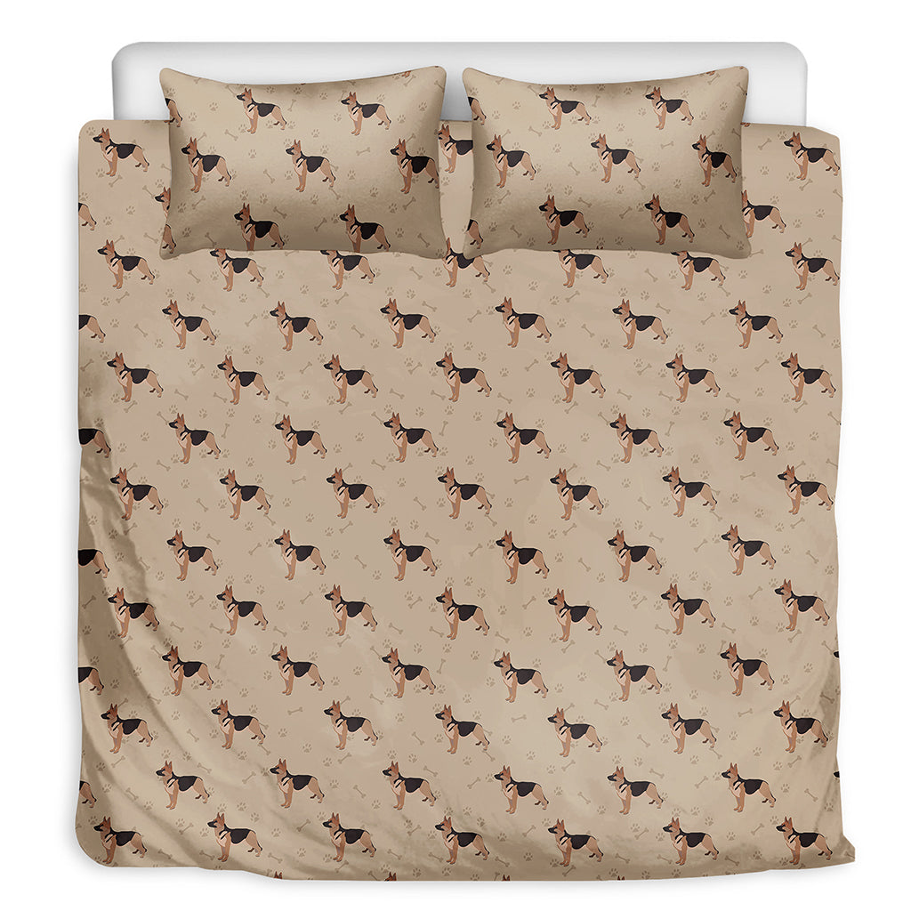 German Shepherd Dog Pattern Print Duvet Cover Bedding Set