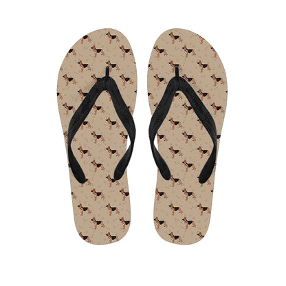 German Shepherd Dog Pattern Print Flip Flops