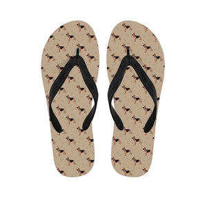 German Shepherd Dog Pattern Print Flip Flops