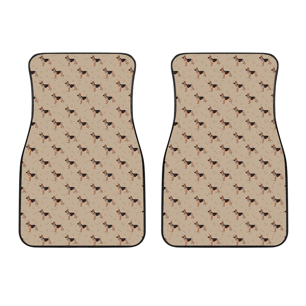 German Shepherd Dog Pattern Print Front Car Floor Mats