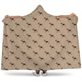 German Shepherd Dog Pattern Print Hooded Blanket