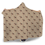 German Shepherd Dog Pattern Print Hooded Blanket
