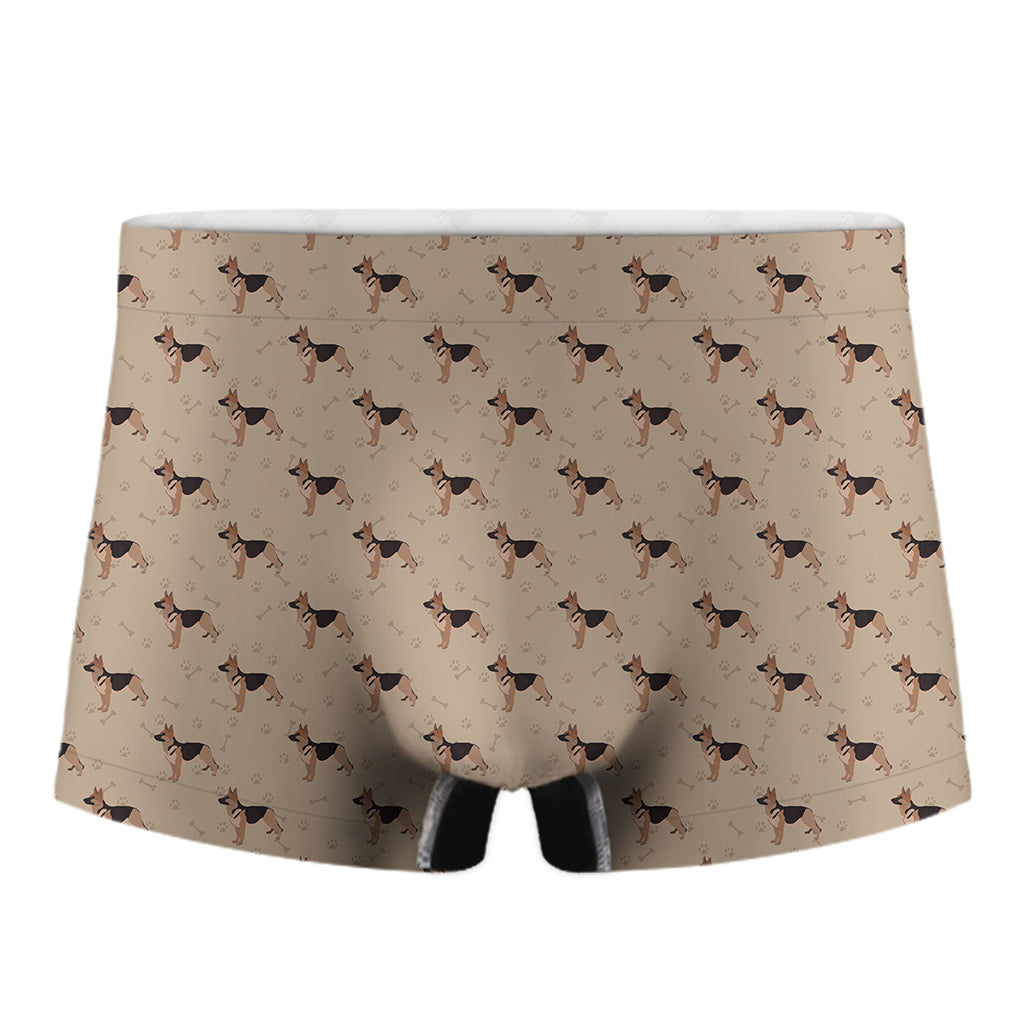 German Shepherd Dog Pattern Print Men's Boxer Briefs