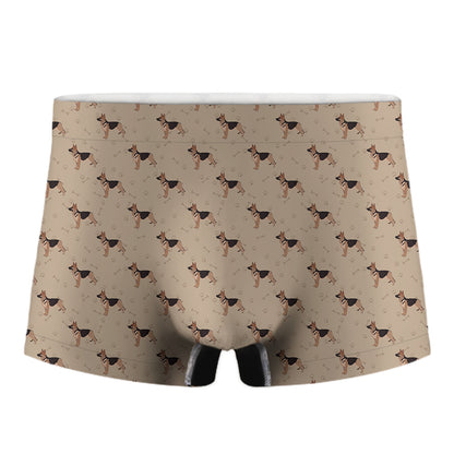 German Shepherd Dog Pattern Print Men's Boxer Briefs