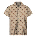 German Shepherd Dog Pattern Print Men's Short Sleeve Shirt