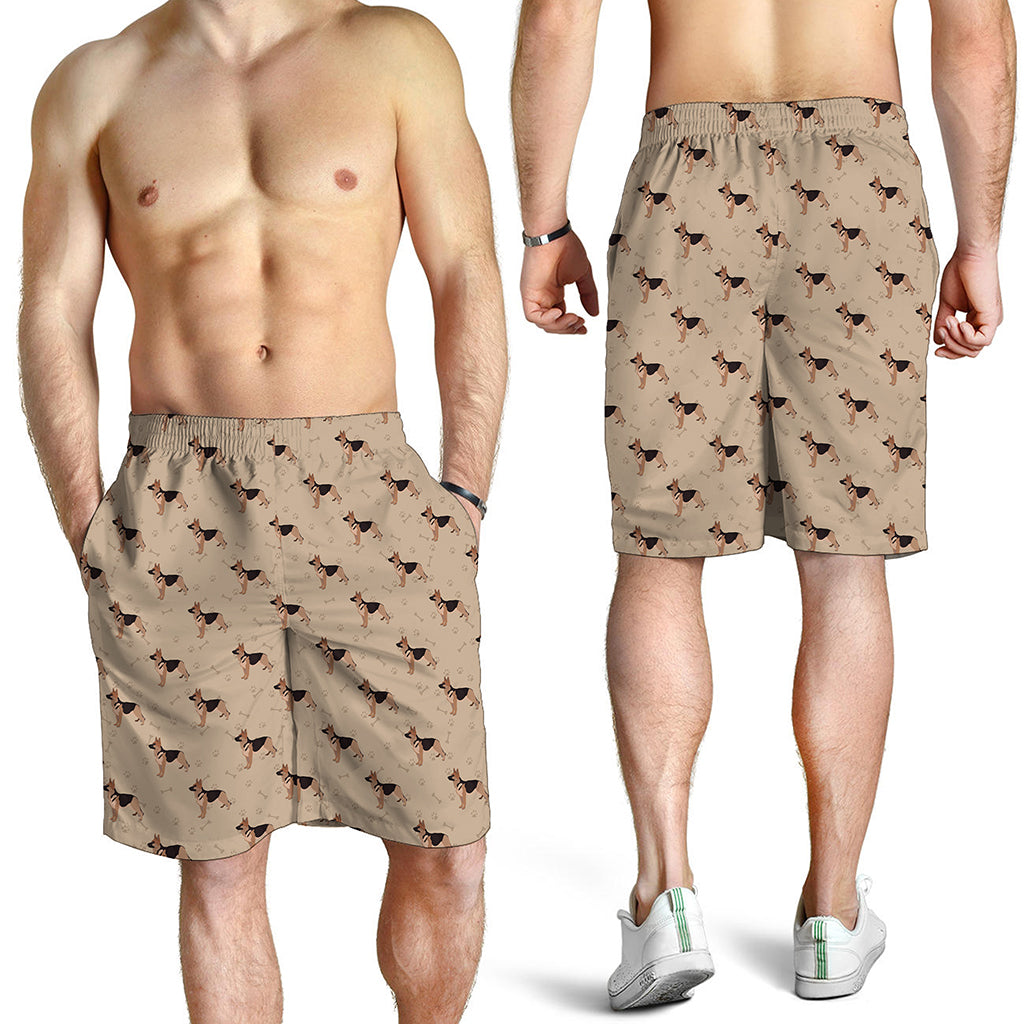 German Shepherd Dog Pattern Print Men's Shorts