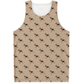 German Shepherd Dog Pattern Print Men's Tank Top
