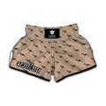 German Shepherd Dog Pattern Print Muay Thai Boxing Shorts