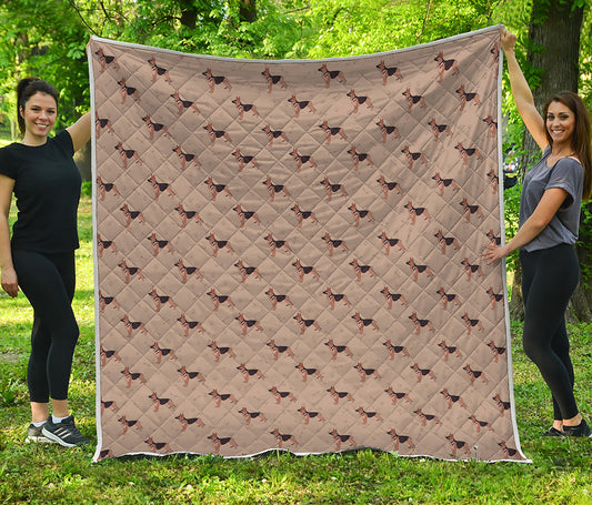 German Shepherd Dog Pattern Print Quilt