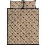 German Shepherd Dog Pattern Print Quilt Bed Set
