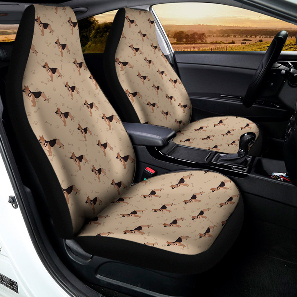 German Shepherd Dog Pattern Print Universal Fit Car Seat Covers