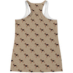 German Shepherd Dog Pattern Print Women's Racerback Tank Top