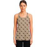 German Shepherd Dog Pattern Print Women's Racerback Tank Top