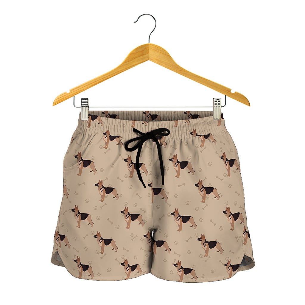 German Shepherd Dog Pattern Print Women's Shorts
