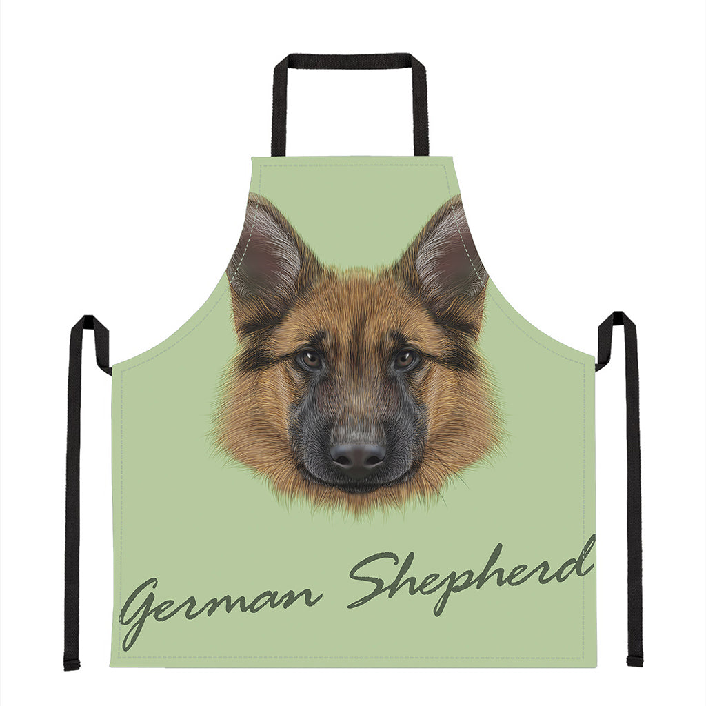 German Shepherd Dog Portrait Print Apron
