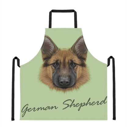 German Shepherd Dog Portrait Print Apron