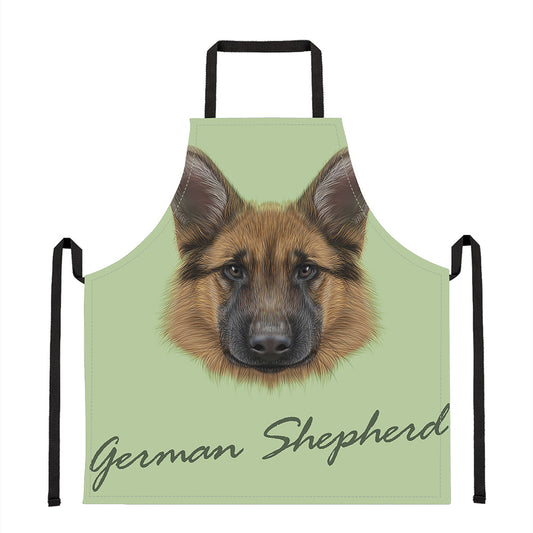 German Shepherd Dog Portrait Print Apron