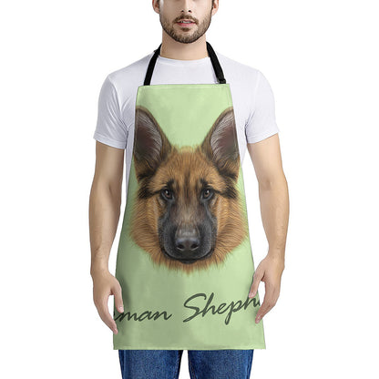 German Shepherd Dog Portrait Print Apron