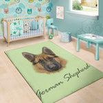 German Shepherd Dog Portrait Print Area Rug