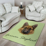 German Shepherd Dog Portrait Print Area Rug