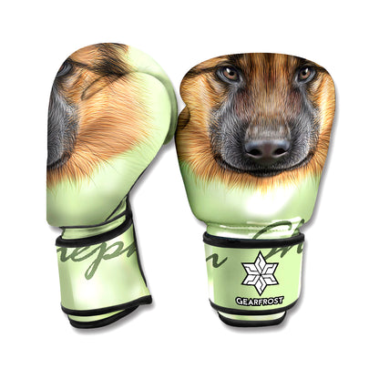 German Shepherd Dog Portrait Print Boxing Gloves