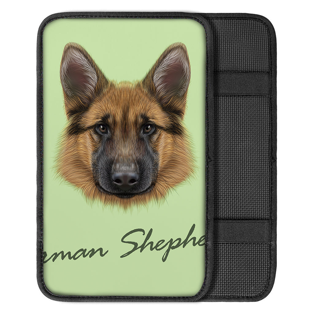 German Shepherd Dog Portrait Print Car Center Console Cover