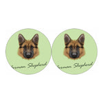 German Shepherd Dog Portrait Print Car Coasters