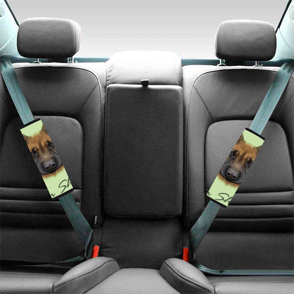 German Shepherd Dog Portrait Print Car Seat Belt Covers