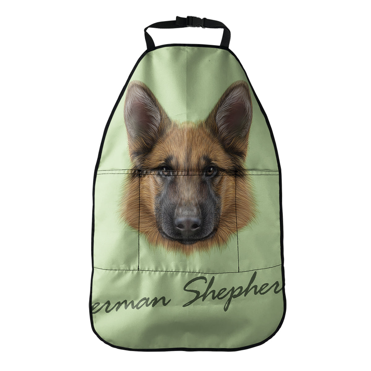 German Shepherd Dog Portrait Print Car Seat Organizers
