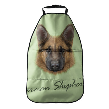 German Shepherd Dog Portrait Print Car Seat Organizers