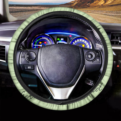 German Shepherd Dog Portrait Print Car Steering Wheel Cover