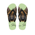 German Shepherd Dog Portrait Print Flip Flops