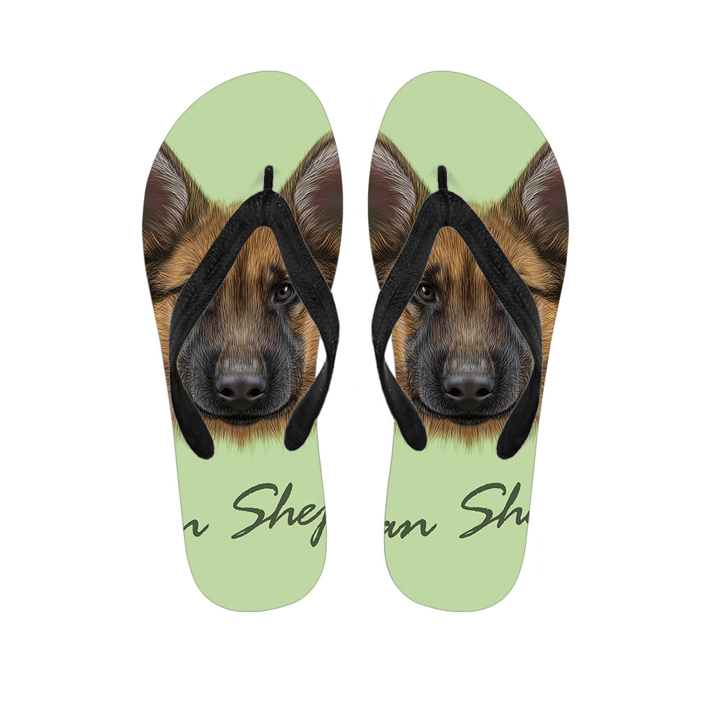 German Shepherd Dog Portrait Print Flip Flops