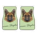 German Shepherd Dog Portrait Print Front Car Floor Mats
