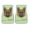 German Shepherd Dog Portrait Print Front Car Floor Mats