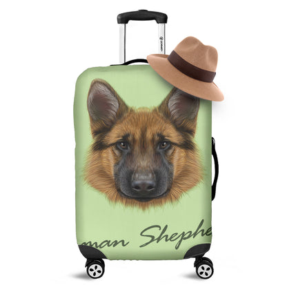 German Shepherd Dog Portrait Print Luggage Cover