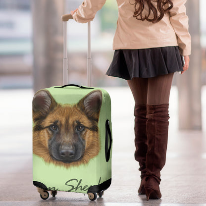 German Shepherd Dog Portrait Print Luggage Cover