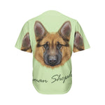 German Shepherd Dog Portrait Print Men's Baseball Jersey