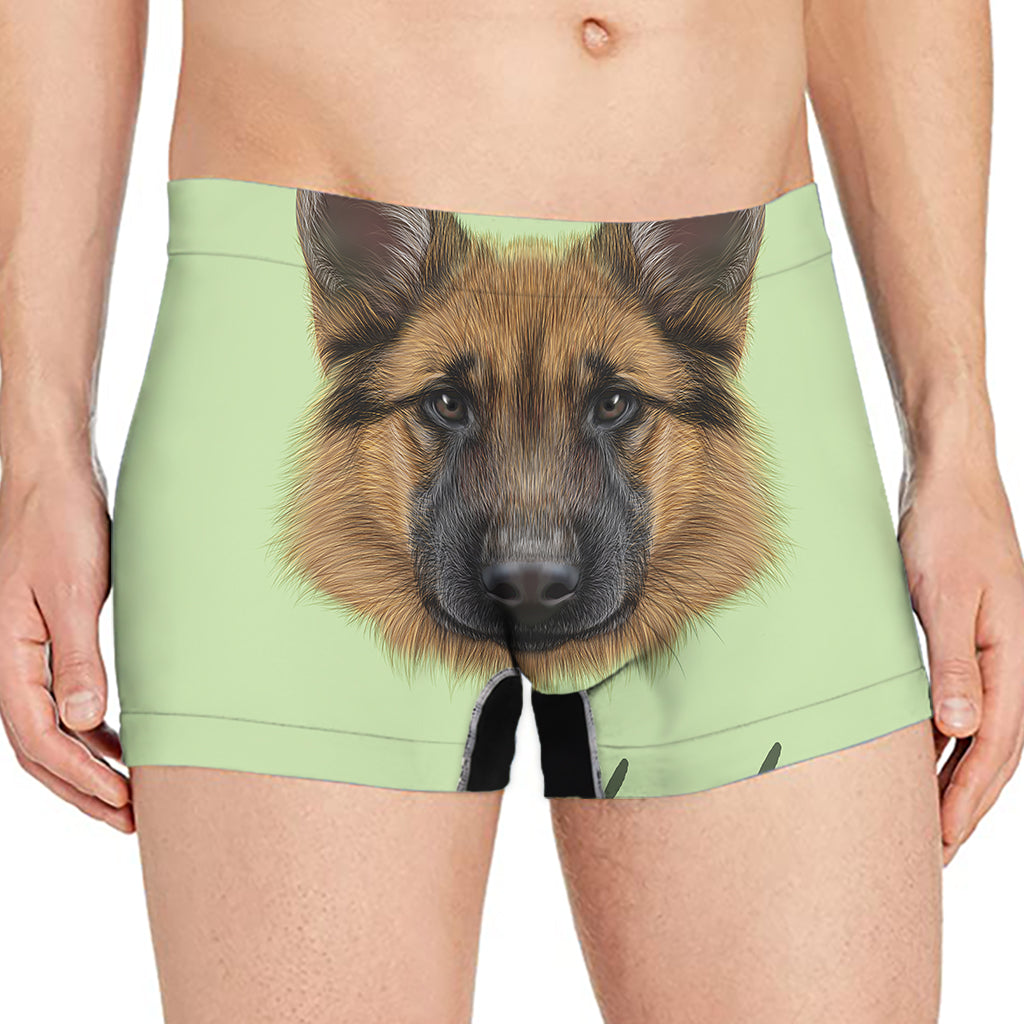 German Shepherd Dog Portrait Print Men's Boxer Briefs