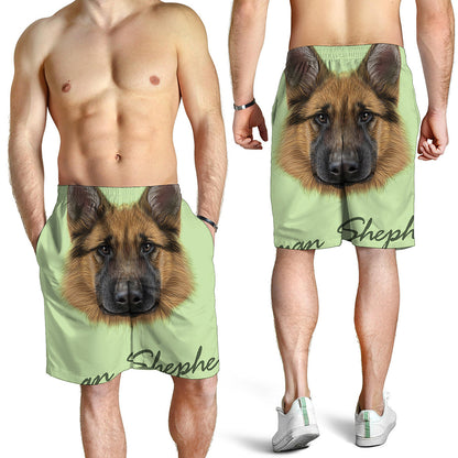 German Shepherd Dog Portrait Print Men's Shorts