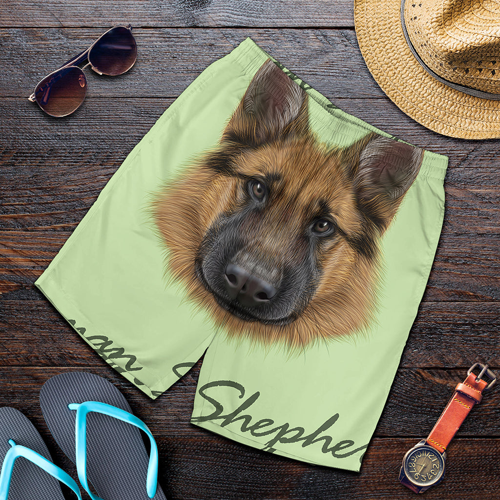 German Shepherd Dog Portrait Print Men's Shorts