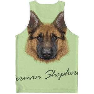 German Shepherd Dog Portrait Print Men's Tank Top