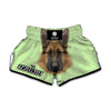 German Shepherd Dog Portrait Print Muay Thai Boxing Shorts