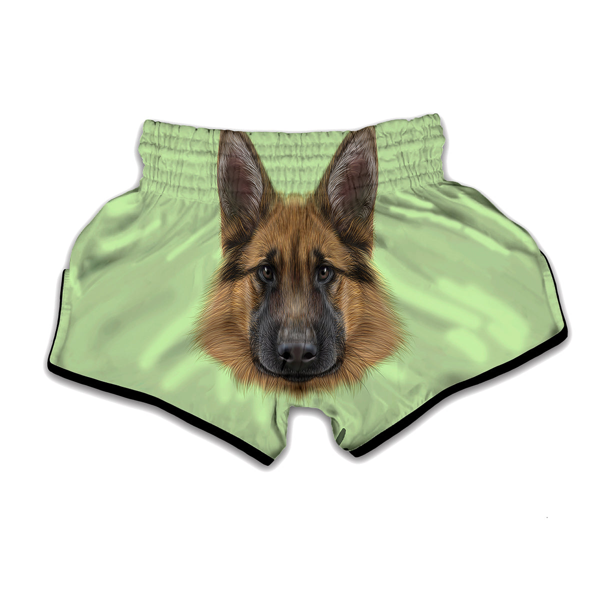 German Shepherd Dog Portrait Print Muay Thai Boxing Shorts