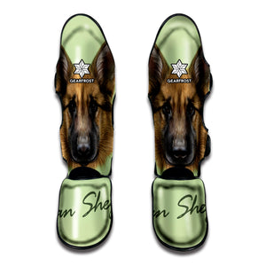 German Shepherd Dog Portrait Print Muay Thai Shin Guard