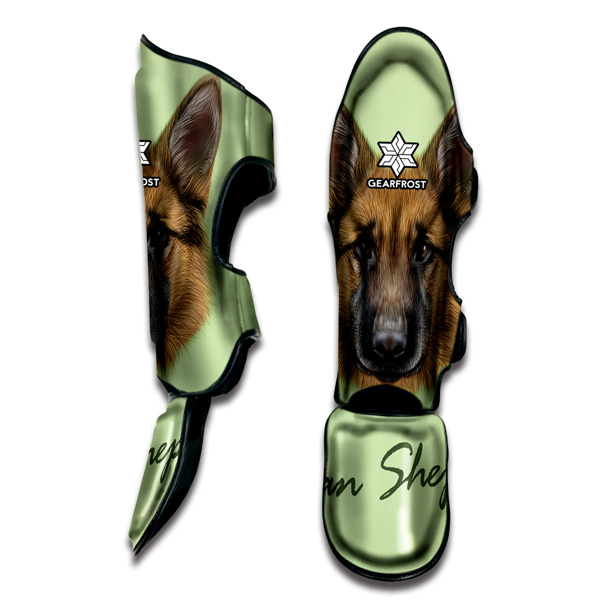 German Shepherd Dog Portrait Print Muay Thai Shin Guard