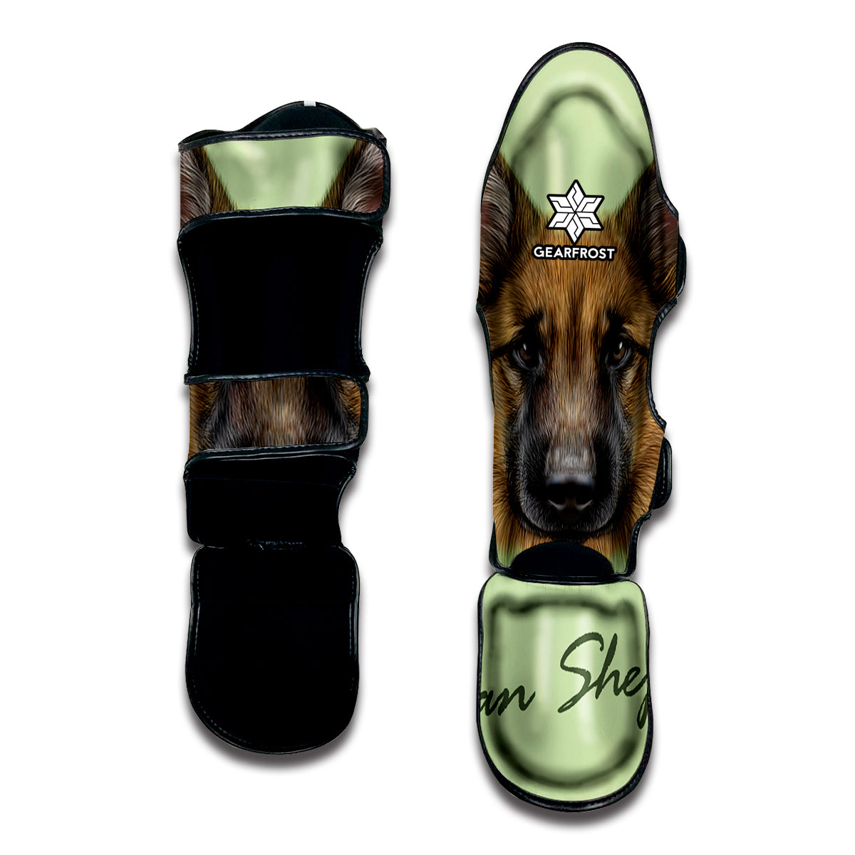 German Shepherd Dog Portrait Print Muay Thai Shin Guard