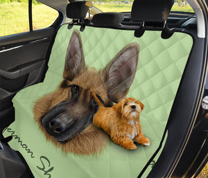 German Shepherd Dog Portrait Print Pet Car Back Seat Cover