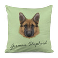 German Shepherd Dog Portrait Print Pillow Cover